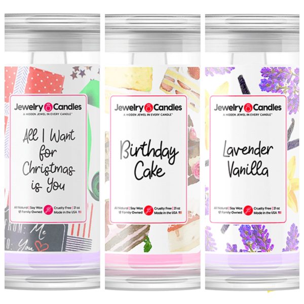 Three Jewelry Candles + Godiva Chocolate Bar on Sale