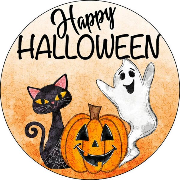 Wooden Puzzle - Happy Halloween For Discount