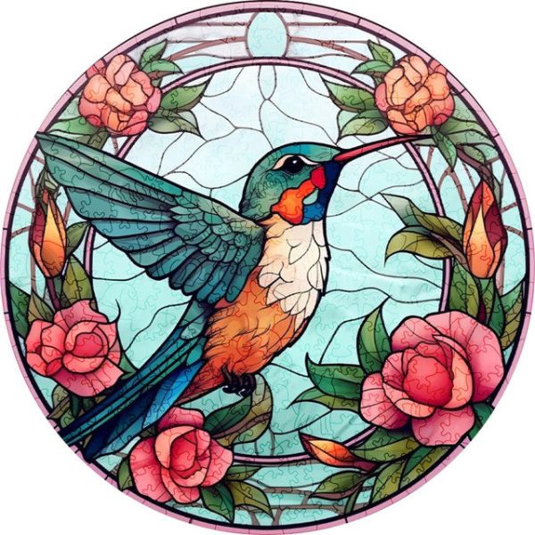Wooden Puzzle - Blue Green Hummingbird For Cheap