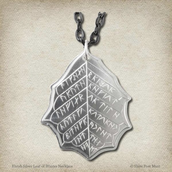 Elvish Silver Leaf of Winter Necklace For Cheap - Image 2