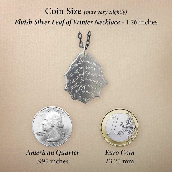 Elvish Silver Leaf of Winter Necklace For Cheap - Image 4