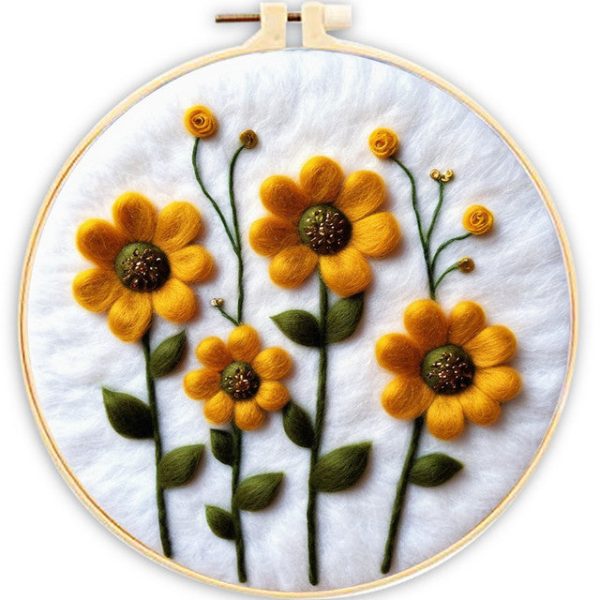 Needle Felting - Sunflowers in Bloom Fashion