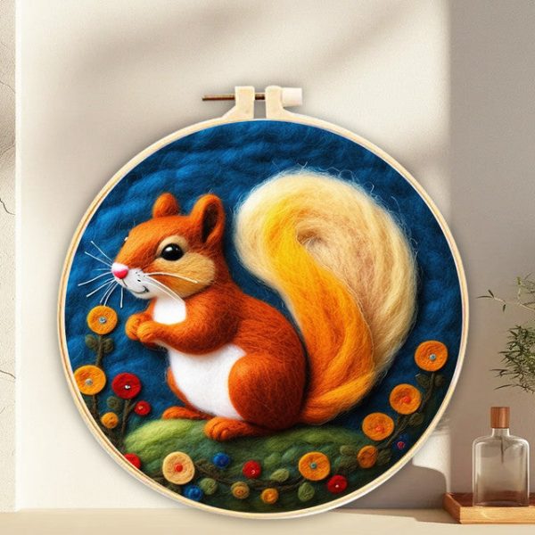 Needle Felting - Squirrel with Flowers For Cheap