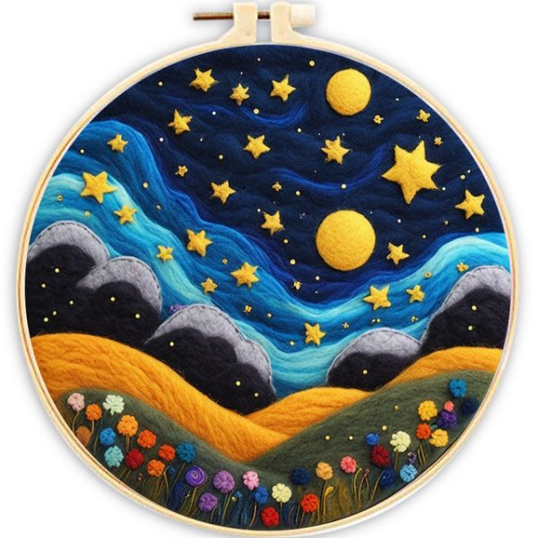 Needle Felting - Field under the Night Sky Online