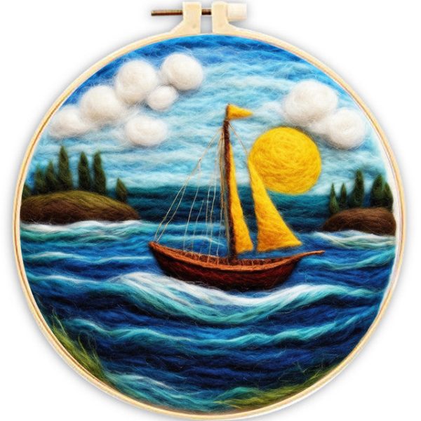 Needle Felting - Sailing Yellow Boat For Discount